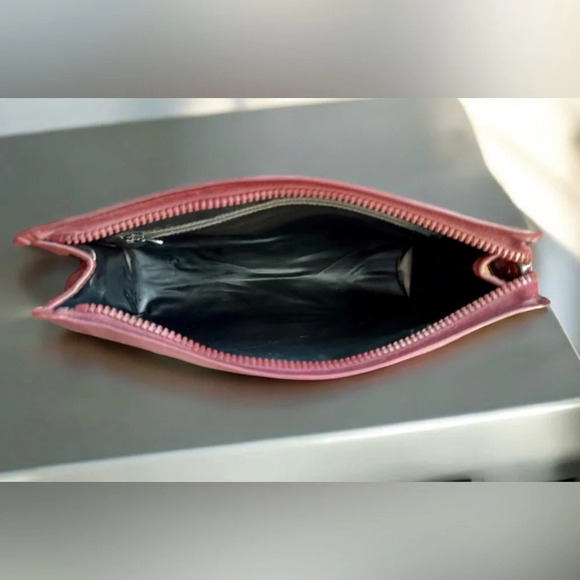 CELINE | Rare Burgundy Macadam Monogram Vintage Pouch Case Clutch - Picture 6 of 8